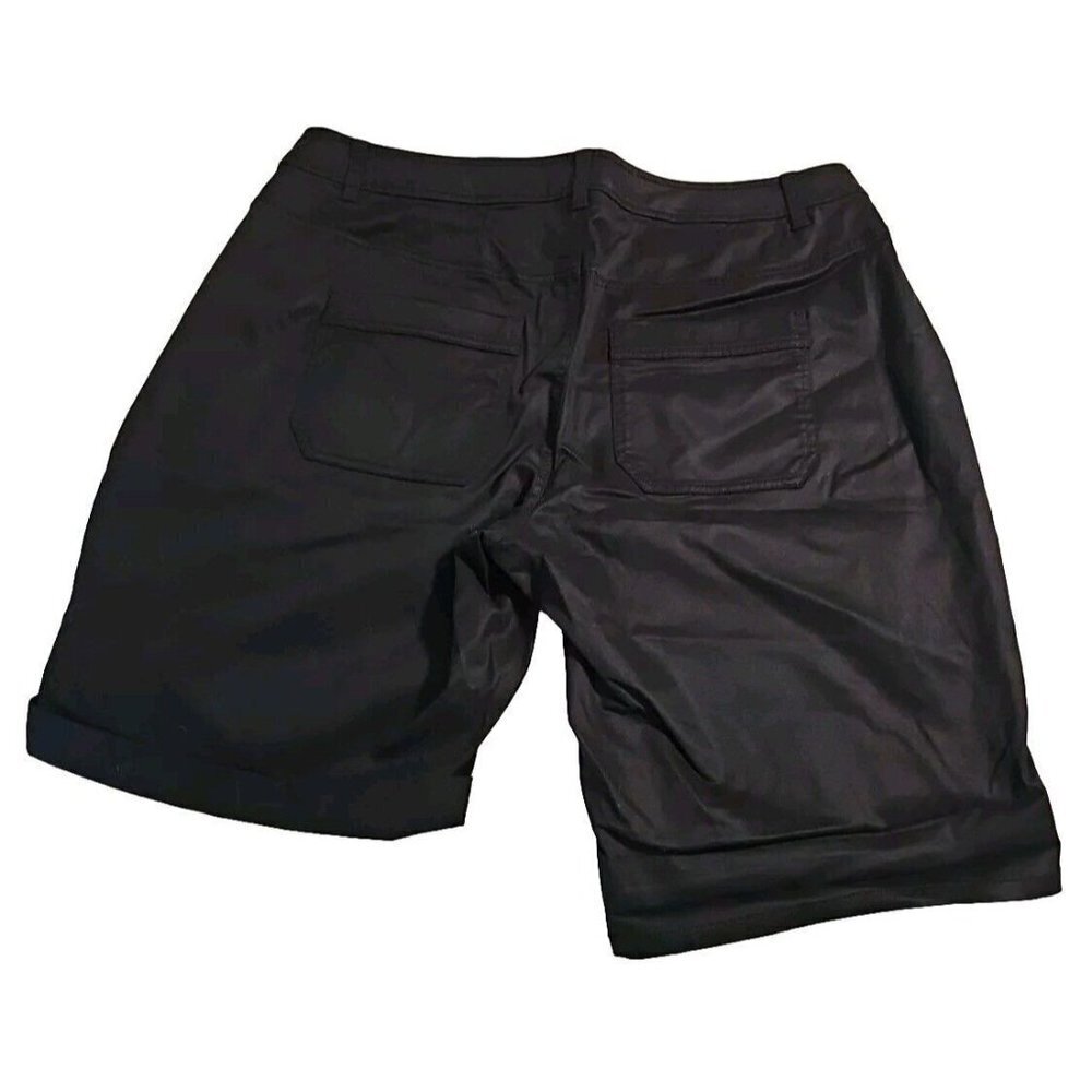 Lane Bryant Size 18 Black Cotton Shorts Cuff Or No Cuff